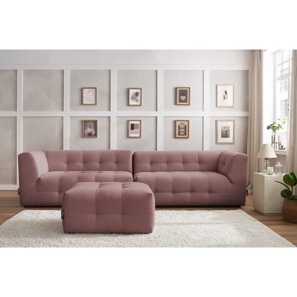 Sötét rózsaszín kanapé 324 cm Kleber - Bobochic Paris-image-1