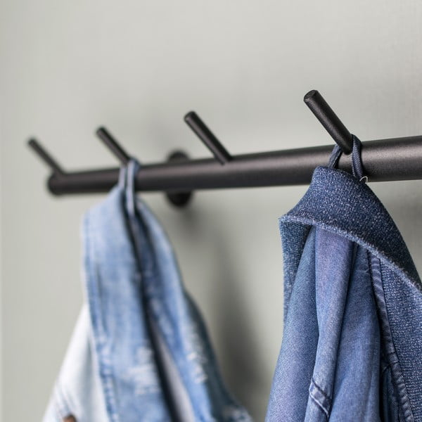 Fekete fém fali fogas 55 cm Odin – Spinder Design-image-3