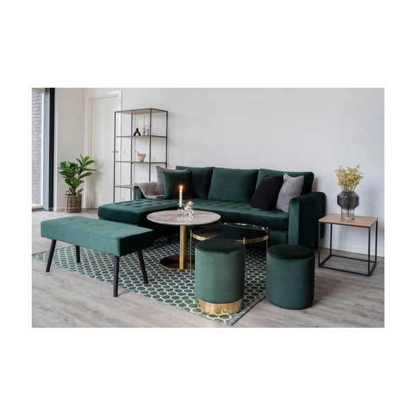 Skiby sötétzöld bársony pad - Bonami Essentials-image-3