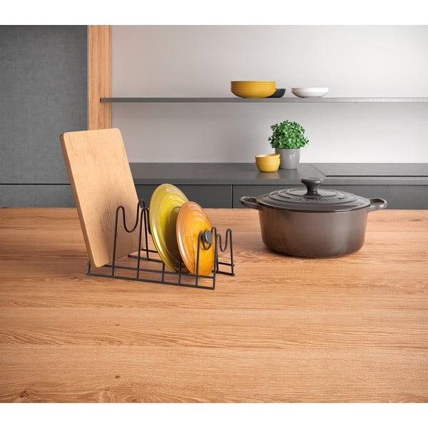 Lido Lava fekete tányértartó - Metaltex-image-1