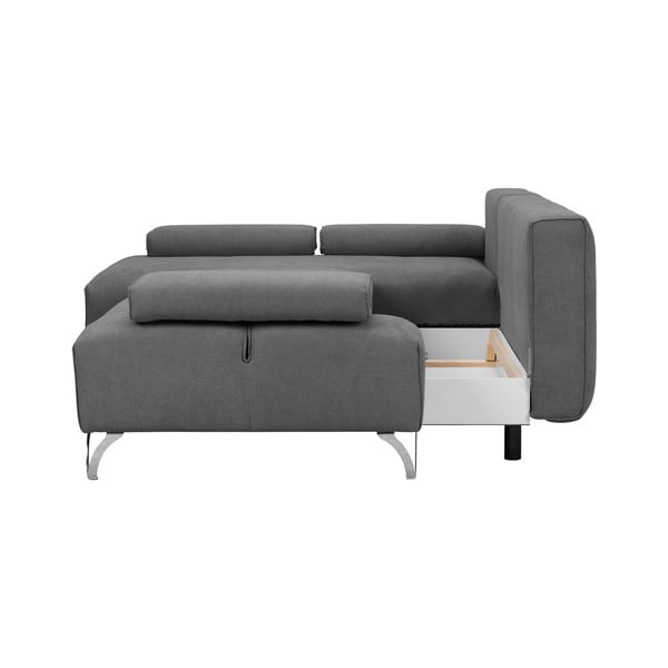 Virgo világosszürke kinyitható sarokkanapé, jobboldali - Windsor & Co Sofas-image-4