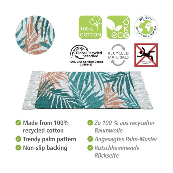 Zöld textil fürdőszobai kilépő 50x80 cm Suva – Wenko-image-3