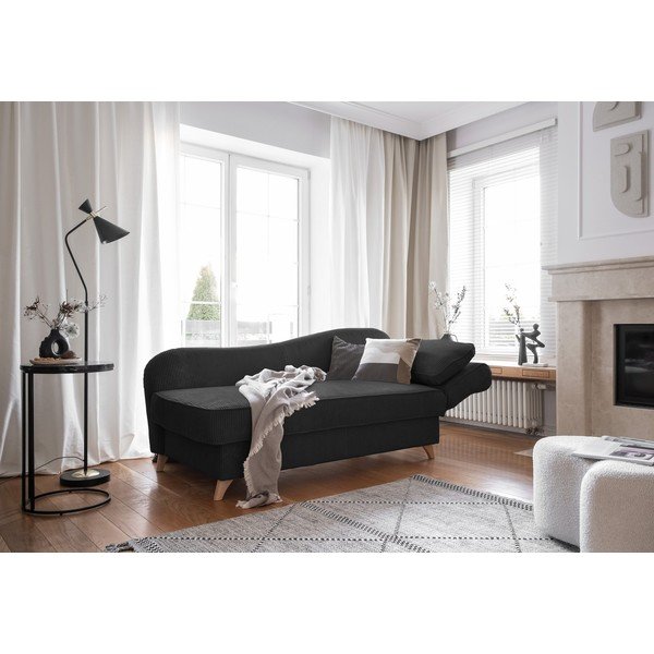 Antracitszürke kordbársony heverő (jobb oldali) Chic Charlotte – Miuform-image-2