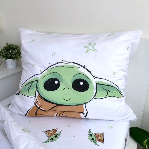 Egyszemélyes pamut gyerek ágyneműhuzat 140x200 cm Star Wars Baby Yoda – Jerry Fabrics-image-4