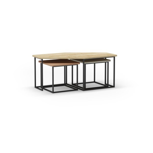 Dohányzóasztal szett 3 db-os 60x111,5 cm Zoya – Marckeric-image-2