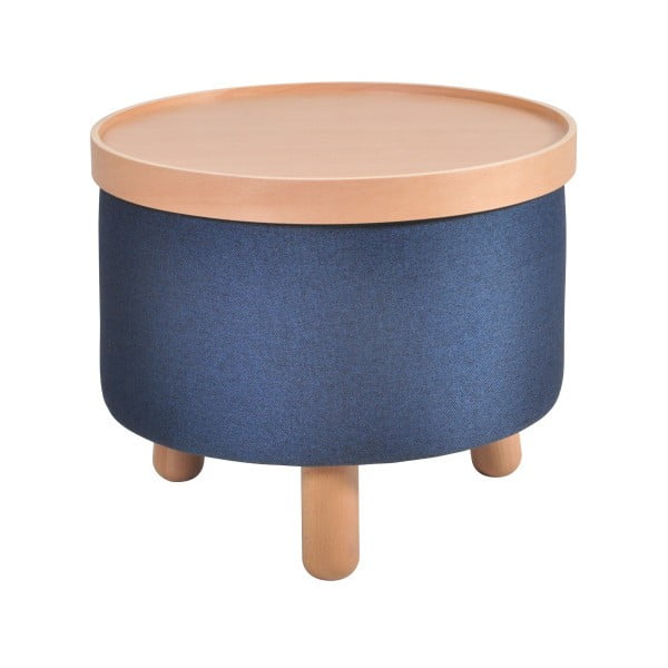 Molde kék ülőke bükkfa elemekkel és levehető ülőlappal, ⌀ 50 cm - Garageeight
