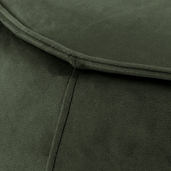 Mie sötétzöld bársony puff, ⌀ 60 cm - Actona-image-1