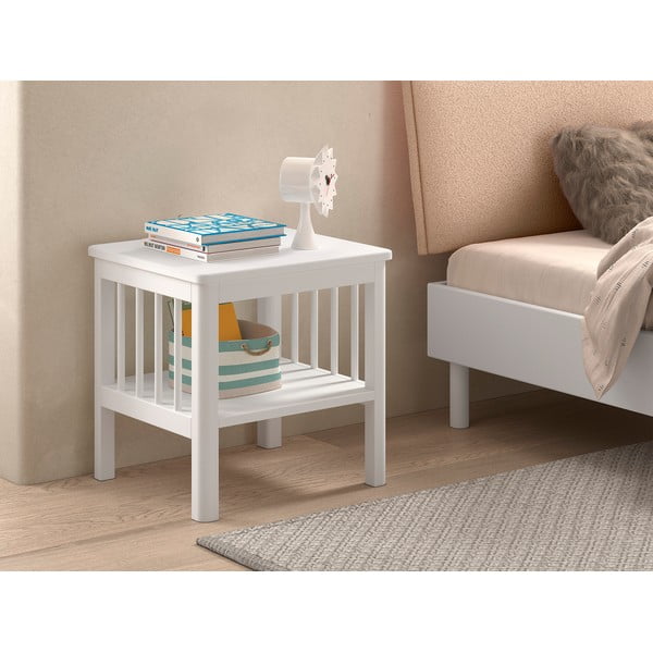 Fehér bükkfa gyerek éjjeliszekrény Forrest – Vipack-image-1