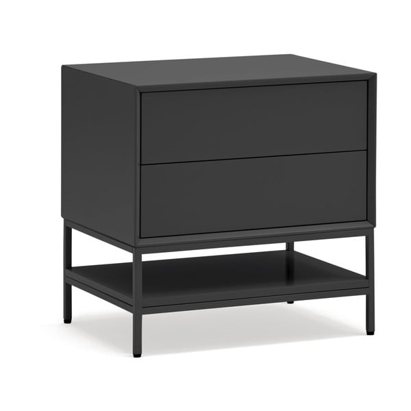 Fekete éjjeliszekrény Platt – Teulat