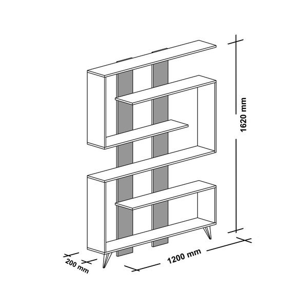 Rain fehér könyvespolc-image-1