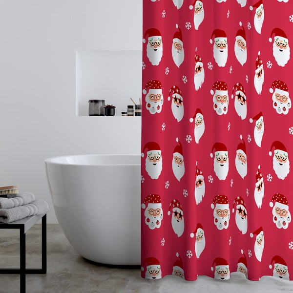Zuhanyfüggöny 180x180 cm Santa Spec-Tacular – Catherine Lansfield-image-1