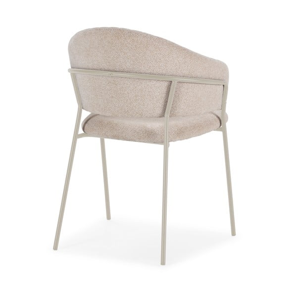 Bézs kárpitozott karfás étkezőfotel szett 2 db-os Leticia – Marckeric-image-4