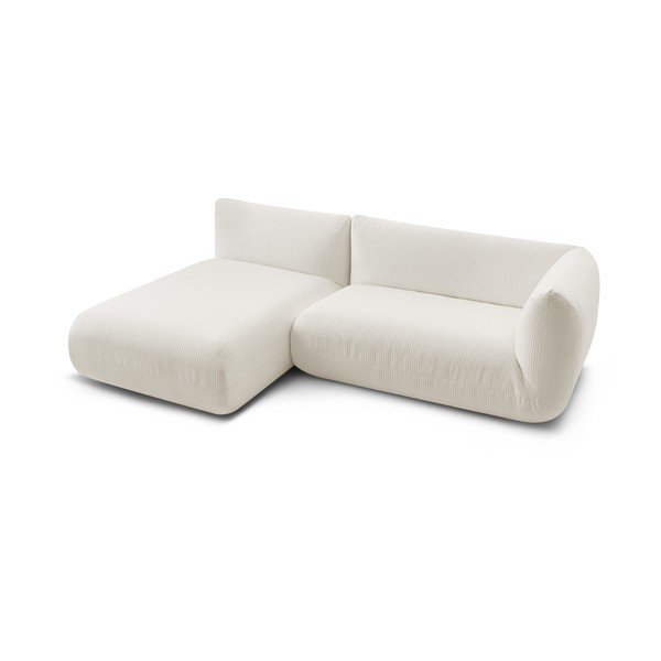 Fehér kordbársony sarokkanapé (bal oldali) Lecomte – Bobochic Paris-image-4