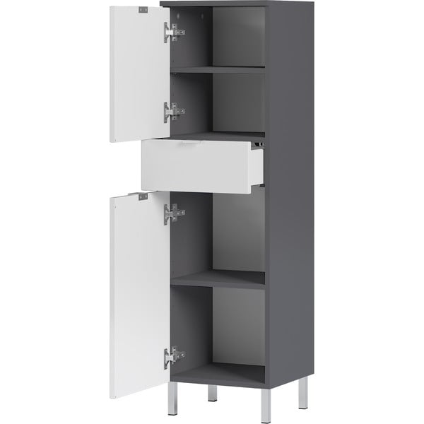 Mauresa fehér-szürke szekrény, magasság 120 cm - Germania-image-2