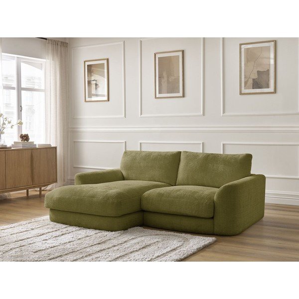 Khaki zsenília sarokkanapé (bal oldali-heverő résszel) Leonore – Bobochic Paris-image-4