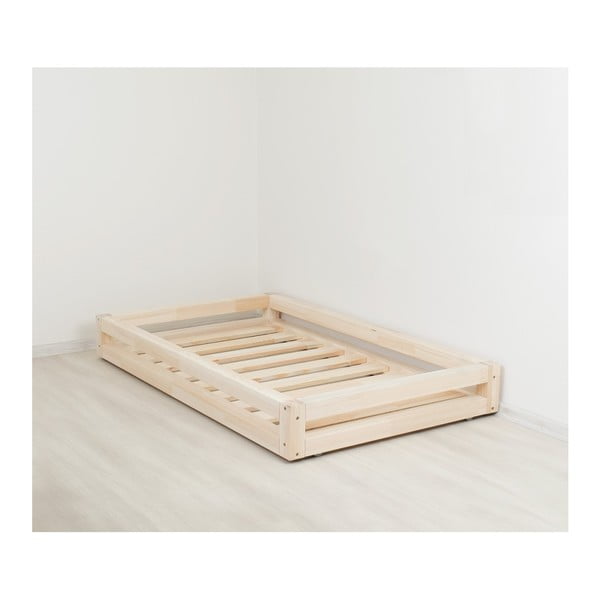 Lakkozott ágy alatti fiók és 4 db-os ágymagasító láb szett, 90 x 180 cm-es ágyhoz - Benlemi-image-3