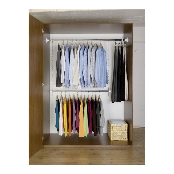 Ezüstszínű fém teleszkópos ruhatartó állvány Garment – Wenko-image-2