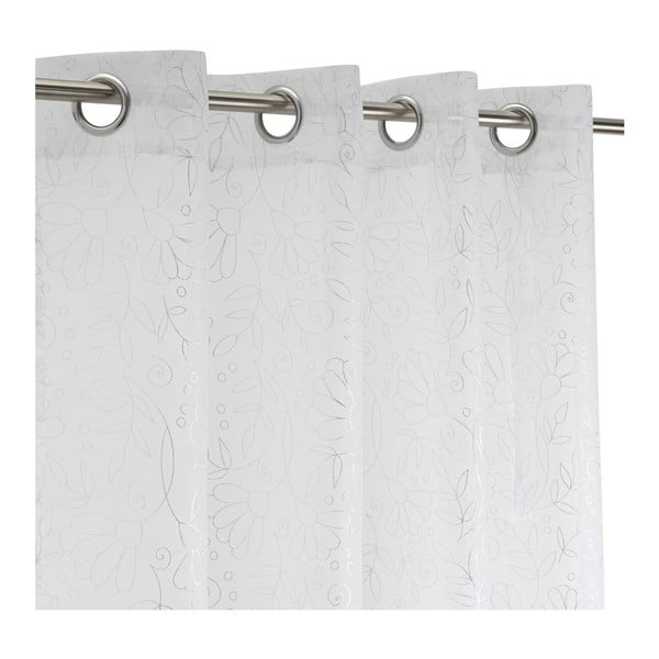 Fehér-ezüstszínű fényáteresztő függöny 140x260 cm Pucka – Casa Selección-image-2