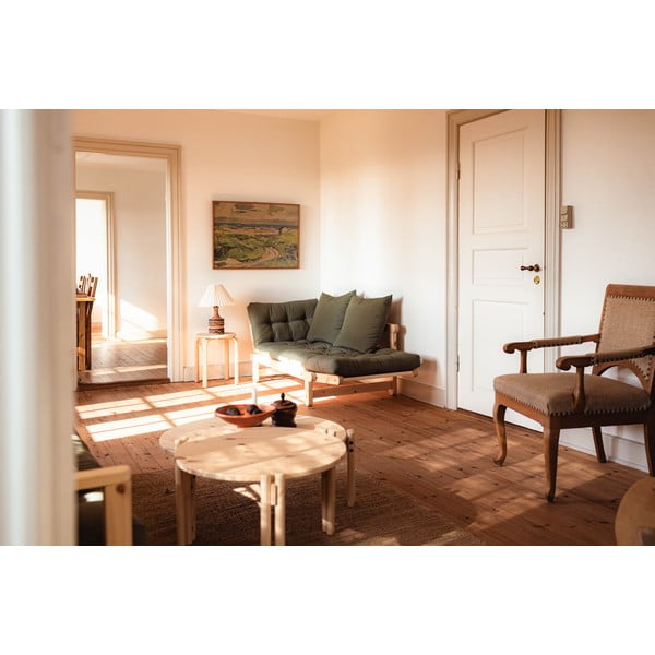 Natúr színű borovi fenyő kerek dohányzóasztal ø 60 cm Sticks – Karup Design-image-4