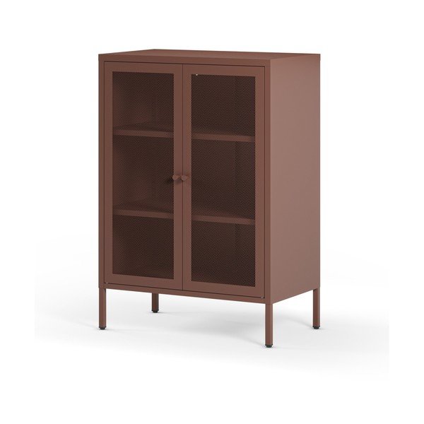 Borvörös fém szekrény 70x100x40 cm Fayna – Marckeric-image-3