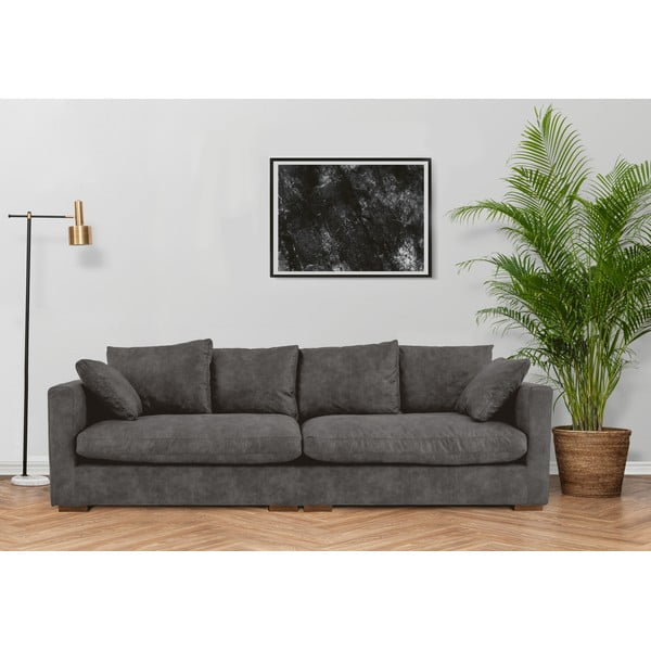 Antracitszürke kanapé 266 cm Comfy – Scandic-image-1