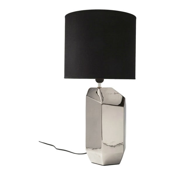 Diamond szürke asztali lámpa fekete ernyővel - Kare Design
