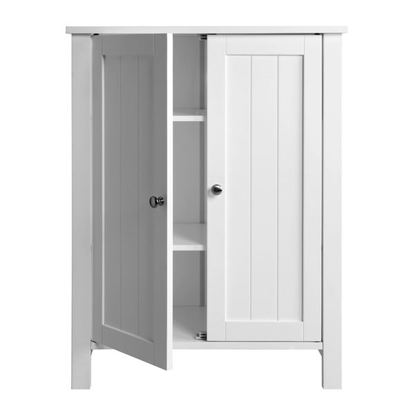 Fehér fürdőszoba szekrény fiókkal és ajtóval, szélesség 60 cm - Songmics-image-2