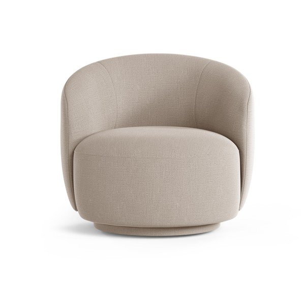 Világosbarna forgó zsenília fotel Letizia – Micadoni -image-1