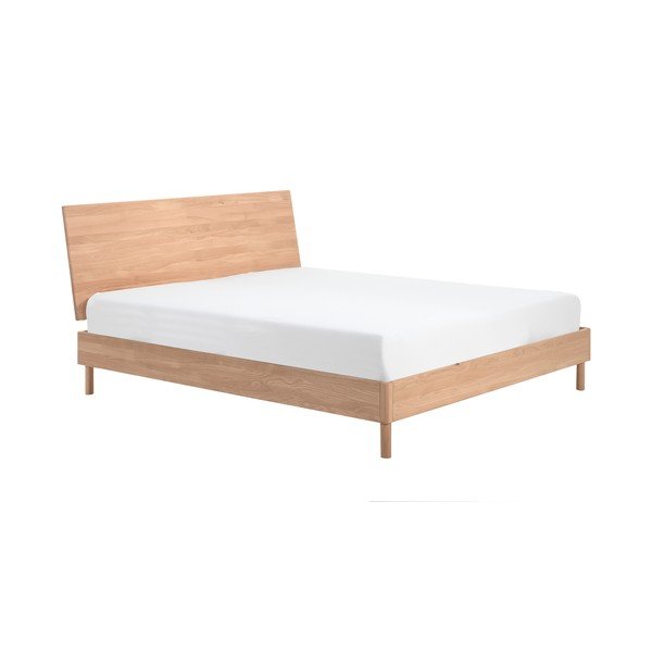 Natúr színű tölgyfa franciaágy ágyrács nélkül 180x200 cm Forrest – Vipack