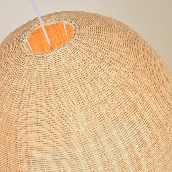 Natúr színű rattan lámpabúra ø 60 cm Druciana – Kave Home-image-2