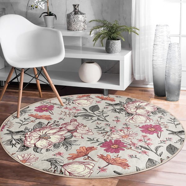 Mosható-robotporszívóval tisztítható kerek szőnyeg ø 100 cm Comfort – Mila Home-image-4