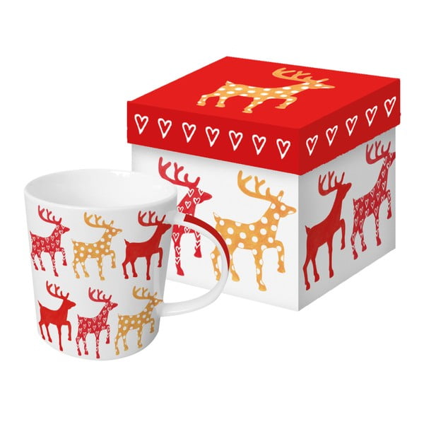Anneko Deer porcelán bögre karácsonyi motívummal, díszdobozban, 350 ml - PPD