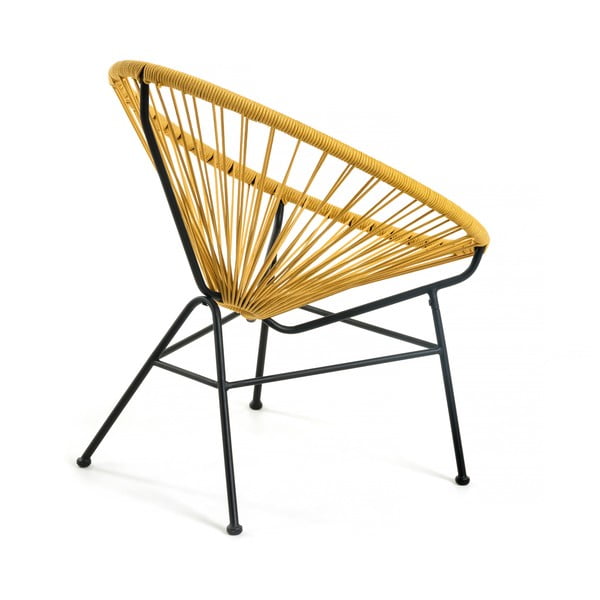 Samantha mustársárga acélszerkezetű kerti szék - Kave Home-image-3