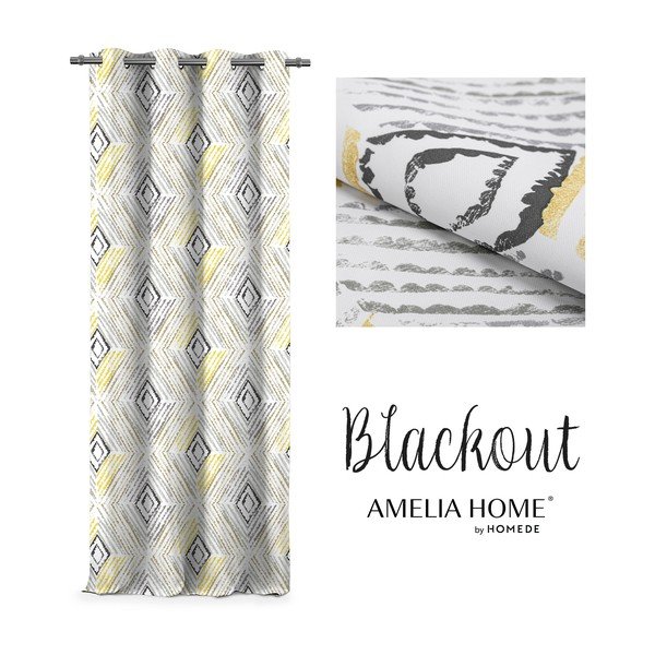 Geometric Grey függöny, 140 x 245 cm - AmeliaHome-image-2