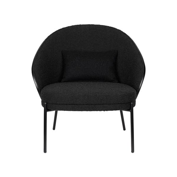 Fekete buklé fotel Rodin – Dutchbone-image-2
