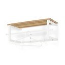 Fehér-natúr színű fém fali fogas polccal 76 cm Marco – Spinder Design