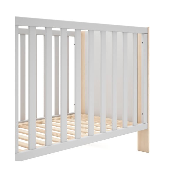 Fehér-natúr színű babaágy 60x120 cm Esteban – Marckeric-image-4