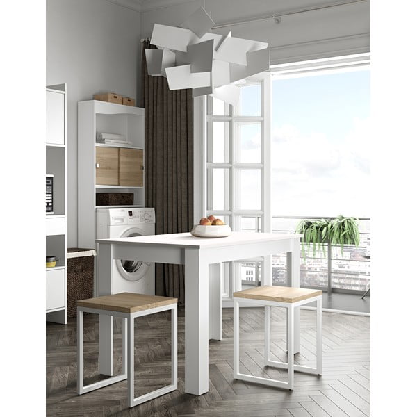 Fehér étkezőasztal 110x70 cm Nice - TemaHome -image-1