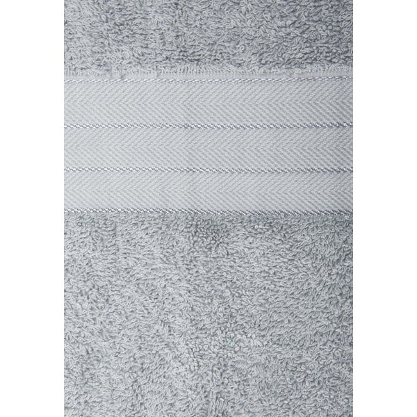 Világosszürke frottír pamut fürdőlepedő szett 2 db-os 70x140 cm – Good Morning-image-1