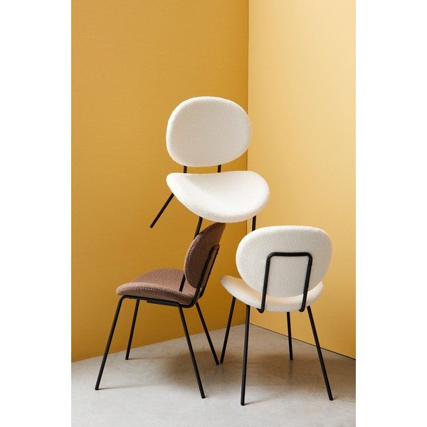 Fehér kárpitozott étkezőszék Maddie – Yes Everyday-image-1