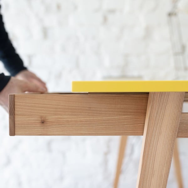 Íróasztal fehér asztallappal 85x115 cm Luka – Ragaba-image-4