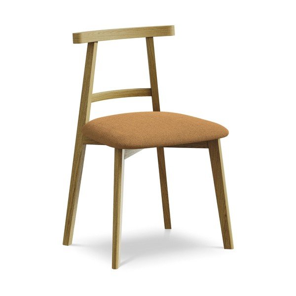 Terrakotta színű tömörfa étkezőszék Ohelo – Makamii