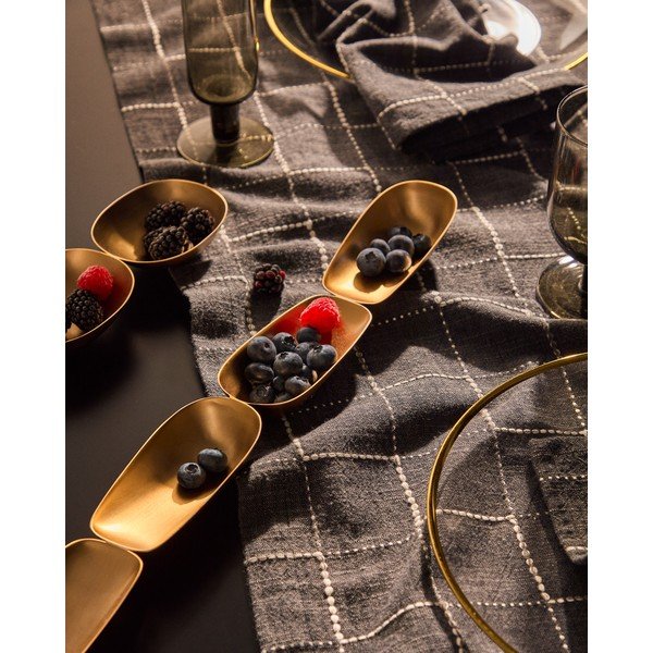 Aranyszínű rozsdamentes acél szervírozó tálka Aruc – Kave Home-image-1