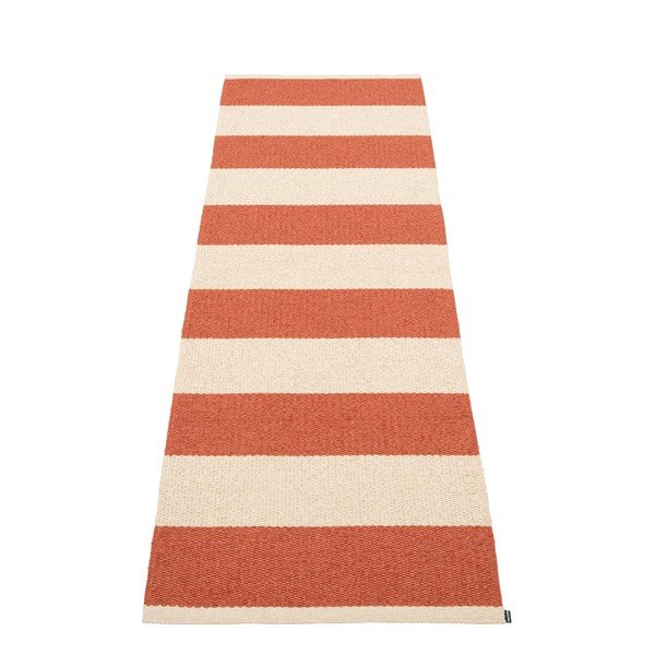 Téglavörös-krémszínű kültéri-beltéri futószőnyeg 70x225 cm Bob Brick – Pappelina