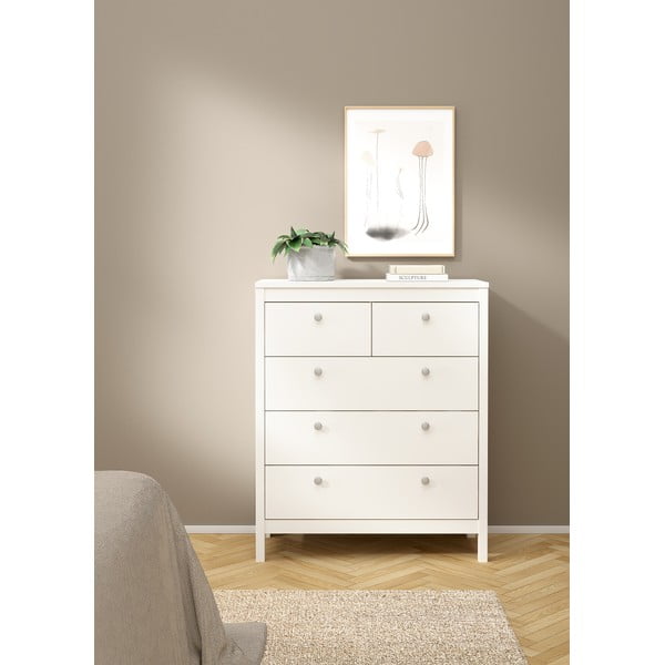 Fehér magas komód 82x99 cm Madrid – Tvilum-image-1