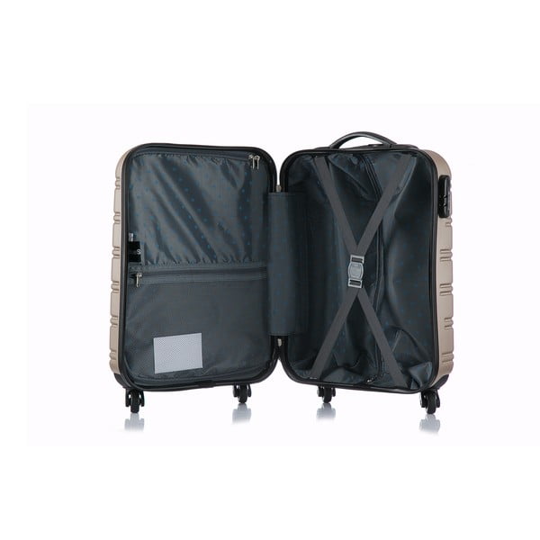 Bilbao bézs gurulós bőrönd, 35 l - Bluestar-image-4