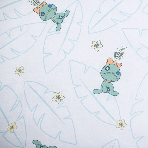 Világoskék pamut gyerek ágyneműhuzat babaágyhoz 100x135 cm Lilo & Stitch "Tropical Hugs" – Jerry Fabrics-image-4