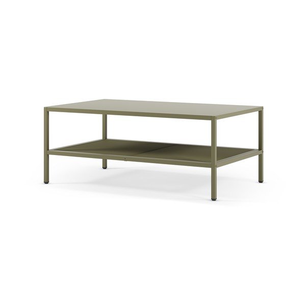 Zöld fém dohányzóasztal 60x100 cm Fayna – Marckeric-image-2