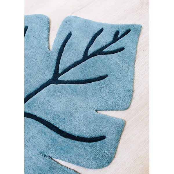 Kék gyerek szőnyeg 105x150 cm Monstera Leaf – Lilipinso-image-3