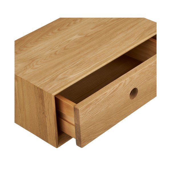 Világos natúr színű tölgyfa fali polc 40 cm Luzern – House Nordic-image-4
